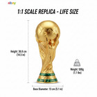Life-size Fifa World Cup Trophy Replica - 1 1 Scale Gold Edition - 14 5  Full Si