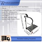110kg Foldable Non-electric Manual Walking Treadmill Small Fitness Machine