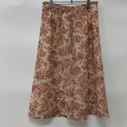 Floral Long Skirt Beige Size 38 A-line Elegant Design