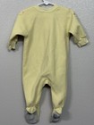 Vintage Carters Infant Girls Fleece Footed Sleeper Yellow Ladybug Floral 18m 90s