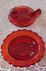 Red Hen On Nest Mini Mosser Salt Cellar Glows Ruby Red