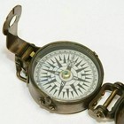 Antique Compass Nautical Antique Brass Vintage Wwii Military Pocket Compass