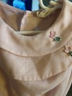 Vintage Toddler Party Dress 1950s Sheer Organza Floral Pink W  Bow  Sze 3t