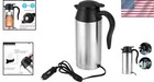 750ml 12v Car Electric Kettle - Stainless Steel Heating Mug With Indicator Light