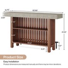 Tribesigns 63-inch Large Home Bar Unit  2-tier Modern Bar Table With Footrest