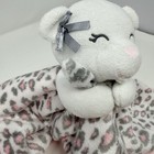 Carter   s Pink Bear Lovey Plush Gray Cheetah White Bear Baby Security Blanket Toy