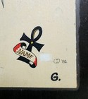 Original 1981 Vintage Ron Kevie She Devil Eagle Heart Swallow Tattoo Flash 11x14