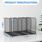 5 Sections Desk File Holder rack sorter mesh File Organizer file Folder Organize