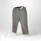 Style co  Women   s Curvy Capri Pants Size 16 Striped Denim Mid-rise Pockets