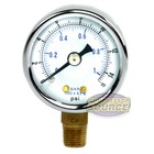 1 8  Npt Air Pressure Gauge 0-15 Psi Side Mount 1 5  Face