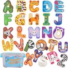 Large Wooden Magnet Alphabet Letters For Kids - Animal Magnetic Letters For 