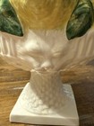 Vintage Mcm Italian Majolica Lemon Topiary Tree Centerpiece Lion Heads 16-1 2 