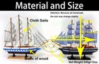 Handmade Wood Model13 length Sailing Boat Tall Ship Sailer Cruiser Nautical Deco