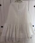Vintage 1970 s Long White Half Slip Wedding Petticoat Crinoline S xs