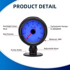  2-1 6 Inch  52mm  Tachometer 8000 Rpm Gauge With Holder Blue Backlight Tach 