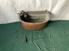 Antique Wall Mounted Copper Lined Oak High Tank Old Toilet Urinal Vtg 497-26e