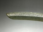 Rare Chinese Hetian Cyan Jade Phoenix Design Dagger Pendant
