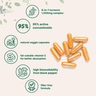 High Absorption Turmeric Curcumin 1000mg 95  Curcuminoids Black Pepper 120ct