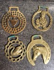 Lot Of 10 Vintage Brass Metal Bridal Medallions