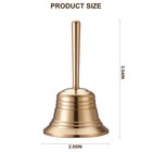 Etehup 2 05in Brass Hand Bell  Small Call Dinner 2 05 Inches  Gold