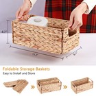 Wicker Storage Basket  Set Of 2 Hand-woven Storage Baskets For Organizing  Sm   