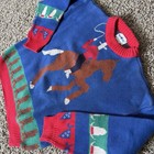 Vintage Warm Heart Cowboy Horse Sweater Western Novelty Knit Made Usa Cotton