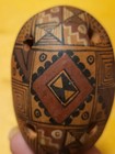 Peruvian Ocarina Pottery Flute  Whistle Clay Effigy Vessel Handmade Folk Art Vtg