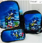 Sonic The Hedgehog 3-piece School Backpack Set - Bookbag  Lunch Box Pencil Case
