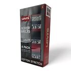 Levi s Men s Boxer 4 Pack  Black  Red And Grey  Cotton Stretch Boxer Briefs