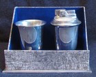Vintage Ronson Sterling Silver Jubilee Lighter Set 