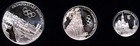 1972 Germany 3 Silver Olympic Medals  munich  Melt  1 55 Troy Oz    55 61  6 30 