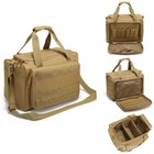 Tactical Gun Range Bag Deluxe Pistol Shooting Range Duffle Bags W usa Flag Patch