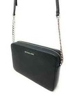 Michael Kors Jet Set Item Large East West Black Silver Crossbody Bag  378