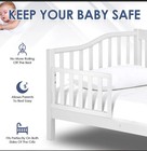Toddler Crib Guardrail Compatible With Dream On Me Convertible Crib  White