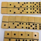 Vintage Set 28 Thick Butterscotch Bakelite Catalin Crisloid Double Six Dominoes