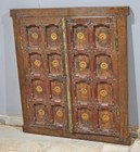 Antique Wooden Wall D  cor Window Panel Frame Original Old Hand Crafted