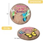 2pcs Hummingbird And Butterfly Stepping Stones  10in Decorative Garden Stones