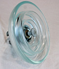 Vintage Sediver Clear Blue Glass Industrial Insulator High Voltage 11 5  Dia  2b