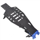 Carbon Upper Lower Chassis W  Shock Tower Mounts For Traxxas Bandit Rustler 2wd