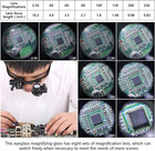 Magnifying Glasses With Led Light   Jeweler Loupe Watch Repair Magnifier With 8 