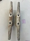 Pair Of 2 Vintage 10    Boat Dock Cleats     Cast Iron Nautical Marine Hardware
