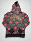 Jordan Hoodie Pants Sweatsuit Outfit Set Youth 10-12 Gray Red Plaid Fleece Logo