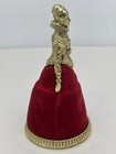 Gold Metal Red Velvet Queen Elizabeth I Pin Cushion Vintage 1950s-1970s