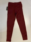 Leggings Womens Pull On Active Wear Stretchy Color Darl Red Size S  New