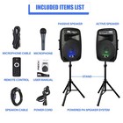 Proreck Dance 12 Powered Pa Speaker System Set Portable 12-inch 1000w 2-way