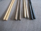 Lot 4 Pairs Antique 1800 s  turn Of The Century Carved Wooden Drum Sticks