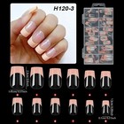 120pcs False Nail Tips Short French Half Cover Artificial Acrylic Nails Clear