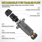 Oyviny Rv 7 Pin Trailer Plug With Ip68 Waterproof Detachable 7 Plug  Grey 
