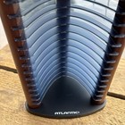 Atlantic 20 Cd Rack Tower Wood Black Futuristic Modern Vertical Storage Design
