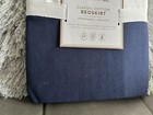 Pottery Barn Teen Classic Cotton Bed Skirt twin White And Navy Blue  xl Twin new